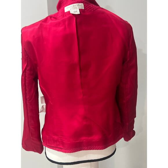 Vintage Jones New York Wool Jacket 10P – Hot Pink Textured Button Front Coat - Picture 12 of 12